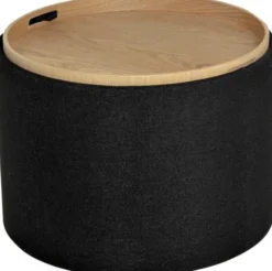 Maiko Sittpuff/Sidobord Rund Svart
