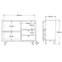Maputo Sideboard Ek Vit