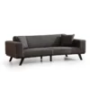 Maputo 3-sits (222 x 92 x 77 cm) 3-sits bäddsoffa Antracit