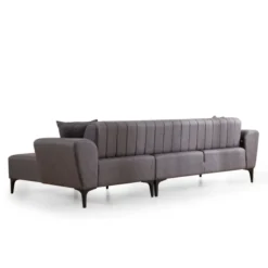 Maputo (270-140 x 95 x 77 cm) Hörnsoffbädd Mörkgrå, Höger