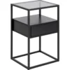 Massy Sängbord 60x40x35 cm Svart