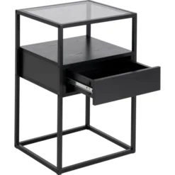 Massy Sängbord 60x40x35 cm Svart