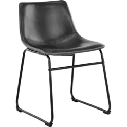 Mathilde Matstol PU Vintage Svart