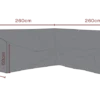 Möbelskydd till Hörnsoffa Svart Vattentät, 260x90x70 cm, 260 cm