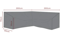 Möbelskydd till Hörnsoffa Svart Vattentät, 260x90x70 cm, 260 cm