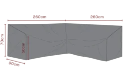 Möbelskydd till Hörnsoffa Svart Andas, 260x90x70 cm, 260 cm