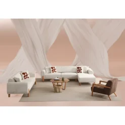 Mia 3-sits bäddsoffa Creme