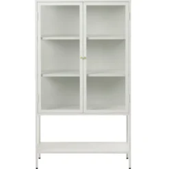 Milano Skåp 160 cm höga ben Glas Greige