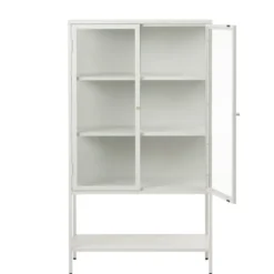 Milano Skåp 160 cm höga ben Glas Greige