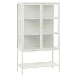 Milano Skåp 160 cm höga ben Glas Greige