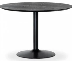 Miles Matbord Runt 110 cm Svart Ask / Svart