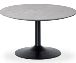 Miles Soffbord Ø 80 cm Runt Sandstenslaminat, Trumpfot