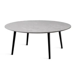 Miles Soffbord Ø 110 cm Sandstenslaminat, Fyra träben