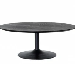 Miles Soffbord Runt 110 cm Svart Ask / Svart