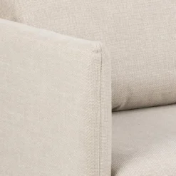 Milly 2-sits med schäslong Basel tyg Beige