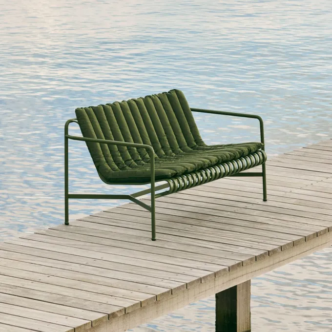 Mjuk Quiltad Dyna Till Palissade För Loungesoffa, Krämvit
