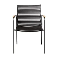 Mood Trädgårdsstol i Teak och Aluminium Svart