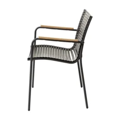 Mood Trädgårdsstol i Teak och Aluminium Svart