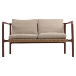 Motty 2-sits Soffa 140x76 cm Zin Red/Teddy Beige
