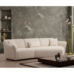 Muskat Corner 6 (288 x 108 x 79 cm) Krämfärgad Hörnsoffa