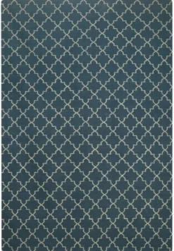 New Geometric Ullmatta Blue Melange/Off White
