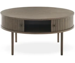 Nilo Soffbord Rund 90 cm Brun Ek