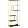 Notting Hill Bokhylla Asymmetrisk 185x77x35 cm Mässing