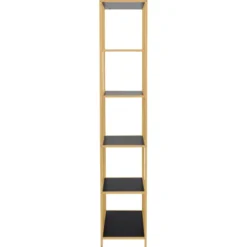 Notting Hill Bokhylla Asymmetrisk 185x77x35 cm Mässing