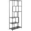 Notting Hill Bokhylla Asymmetrisk 185x77x35 cm Svart Ask