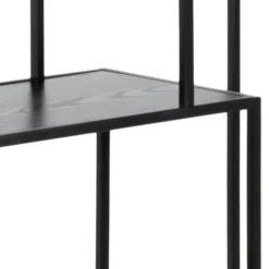 Notting Hill Bokhylla Asymmetrisk 185x77x35 cm Svart Ask