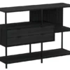 Notting Hill Bokhylla med 2 Lådor 78x114x35 cm Svart