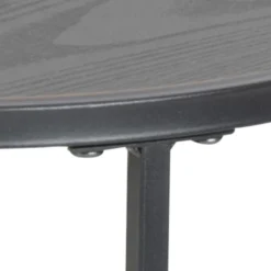 Notting Hill Sidobord Rund 40 cm Svart Ask