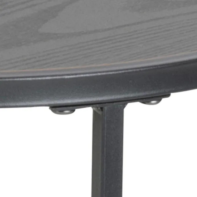 Notting Hill Sidobord Rund 40 cm Svart Ask
