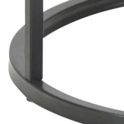 Notting Hill Sidobord Rund 40 cm Svart Ask