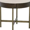 Novum Sidobord 55 cm Rund Brun / Bronz / Keramisk Travertin