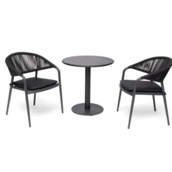 Näsby Cafébord Ø70 cm Svart