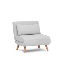Ohrid enkel (80 x 79 x 80 cm) Grå 1-sits bäddsoffa