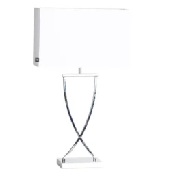 Omega Bordslampa 69 cm Krom/Vit