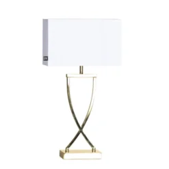 Omega Bordslampa 52 cm Mässing/Vit