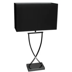 Omega Bordslampa 69 cm Svartkrom/Svart