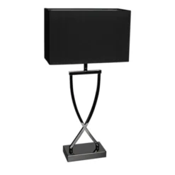 Omega Bordslampa 52 cm Svartkrom/Svart