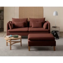 Oslo (195 x 75 x 100 cm) 3-sitssoffa Kakelröd