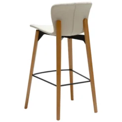 Paragon Barstol Bone White bouclé, Oak