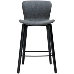 Paragon Barstol Pebble Grey Bouclé, Black 68 cm