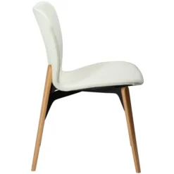Paragon Stol Bone White bouclé, Oak