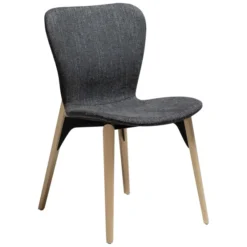 Paragon Stol Raven Black bouclé, Light Oak