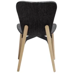 Paragon Stol Raven Black bouclé, Light Oak
