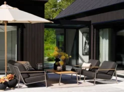 Parma Träparasoll Ø 3,5 m Trä/Taupe