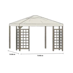 Paviljongtak till Hov Beige, 400 cm