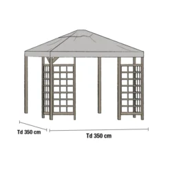 Paviljongtak till Hov Grå, 350 cm